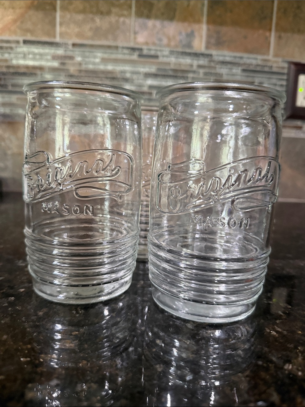 Clear Glass Tumblers - Clear Drinking Glasses- set of four
